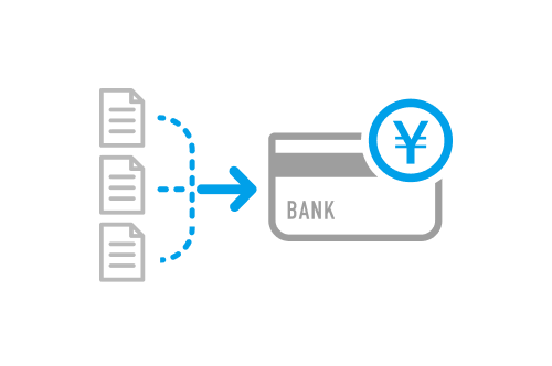 複数請求書をまとめるイメージアイコン